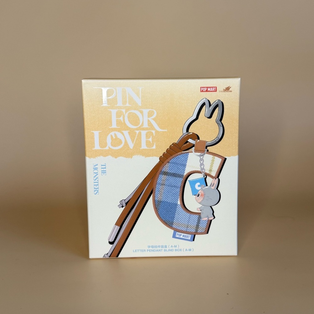 Letter G - Pop Mart Labubu - Pin for Love